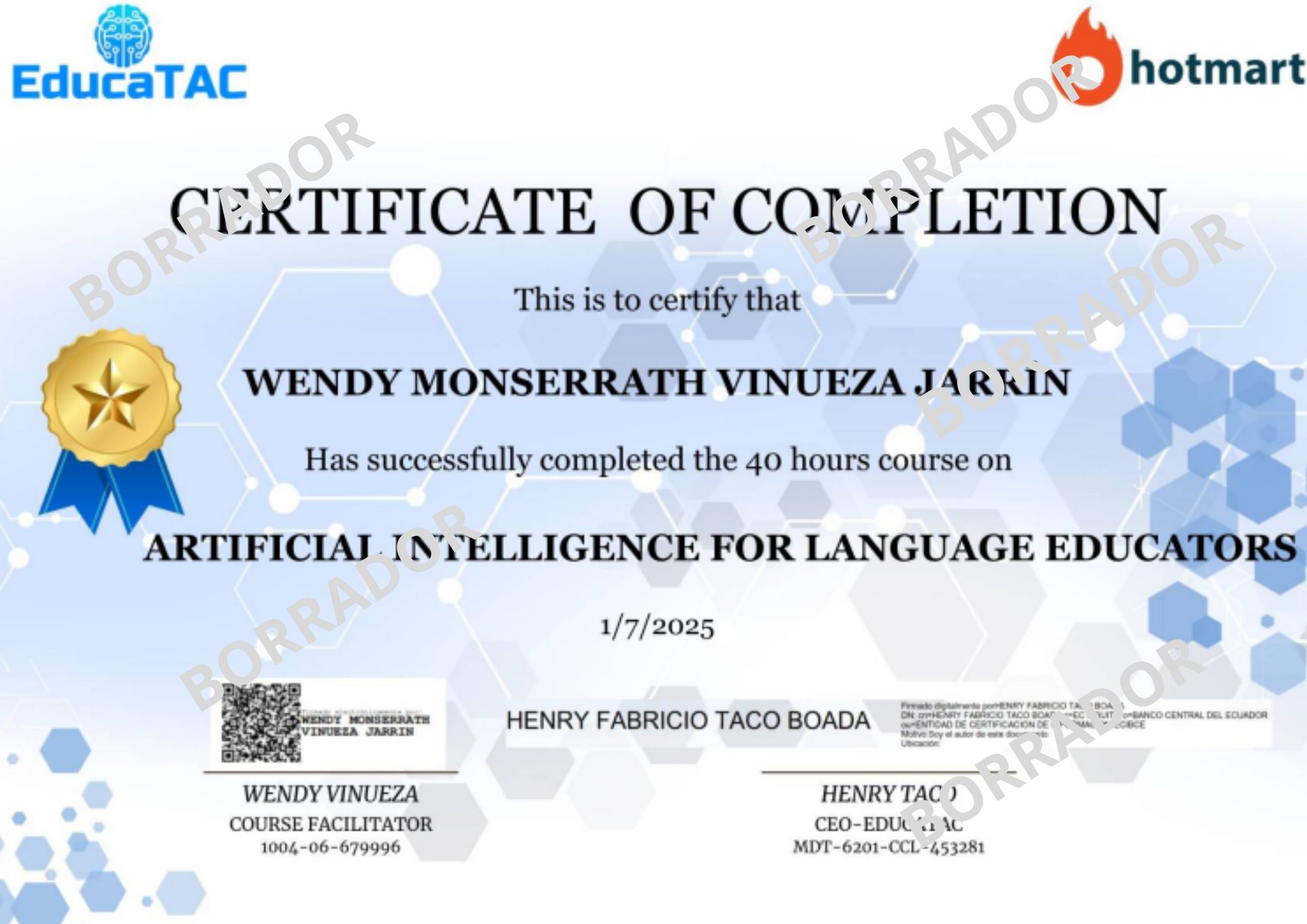 Certificado IA for Language Educators